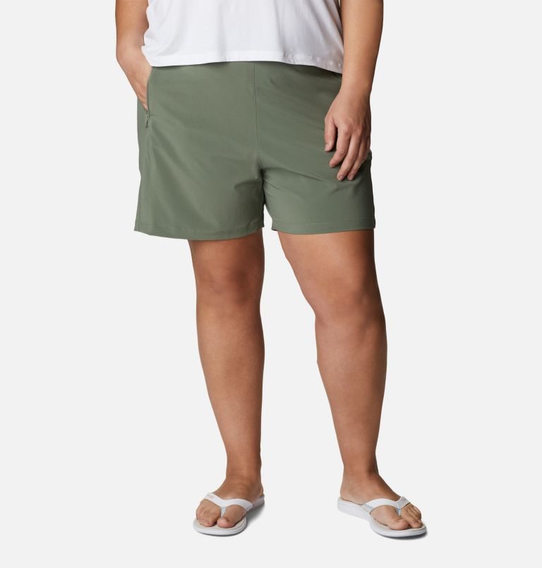 Women\'s Columbia PFG Tidal II Shorts Olive | Plus Size CA-X1A0L
